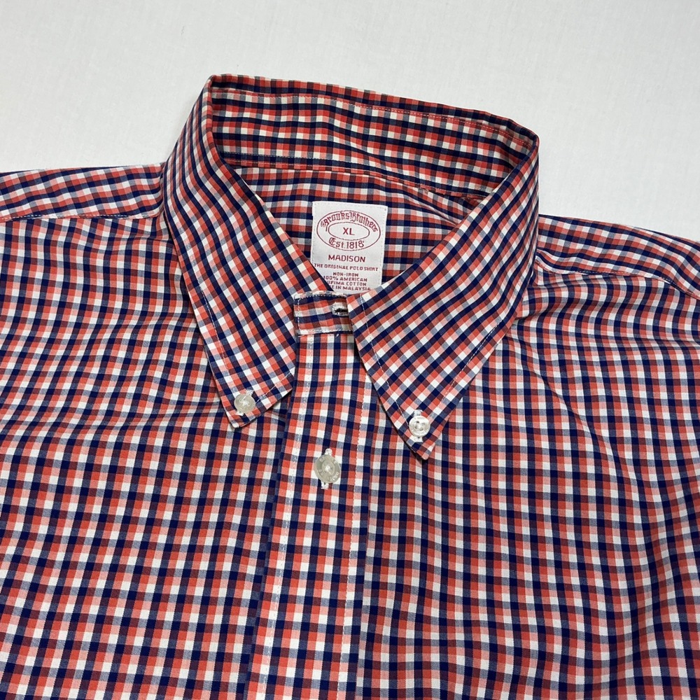 Brooks Brothers Plaid Button Down Long Sleeve Dress Shirt XL‎
